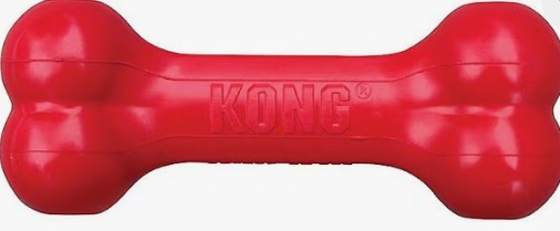 KONG Classic Dog Toy - Red rubber bone-shaped toy